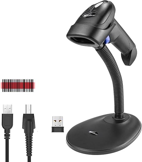 NetumScan 1D Wireless Barcode Scanner with Stand