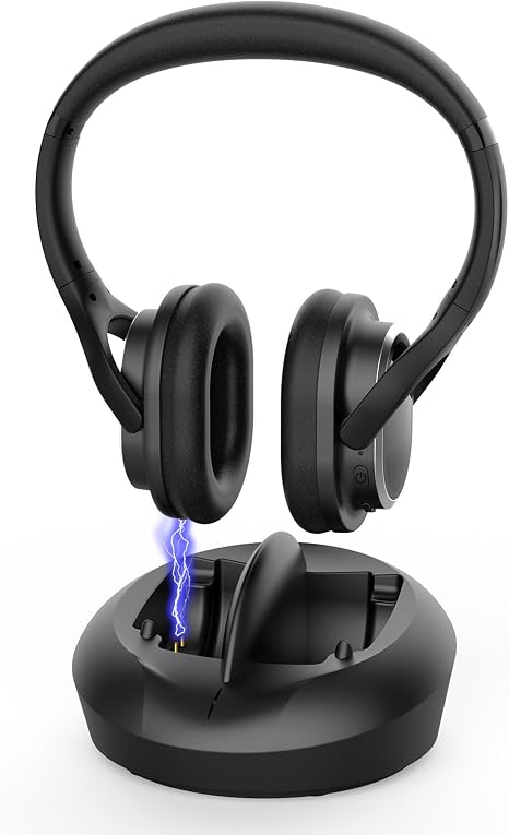 Wireless Headphones for TV Watching with Charging Base for Seniors