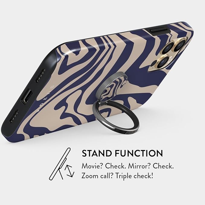 BURGA Cell Phone Ring, Holder Grip and Stand - Finger Phone Grip for Back of Smartphone Case, Kickstand 360 Rotation, Universal Ring for iPhone Samsung Galaxy Huawei Google Pixel, Stylish Accessories