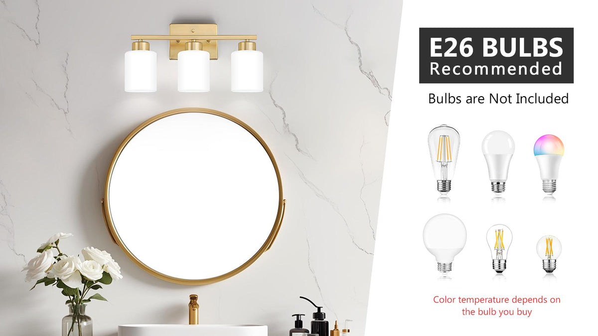 FonmYim Gold Bathroom Light Fixtures Vanity Lights Over Mirror