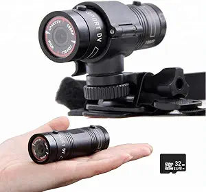 Wzquisite Motorcycle Helmet Camera, Bike Video Camera- 1080p Sports Action Camera 120° Wide Angle Camcorder Waterproof with Handle Brackect,32G SD Card