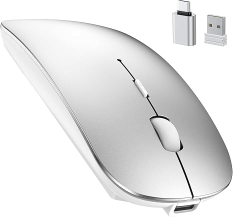 TECKNET Bluetooth Wireless Mouse for Laptop Mac, Slim Rechargeable Mouse - Image 5