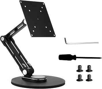 VESA Monitor Stand, Compatible with Up to 19inch Monitors, Supports 50 x 50/75 x 75/100 x 100 (mm) VESA Mounting Holes,Supports Multi-axis Rotation, Portable Adjustable Foldable