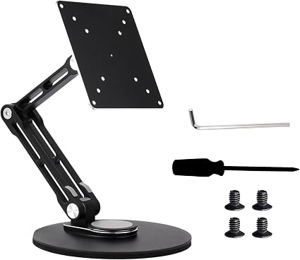 VESA Monitor Stand, Compatible with Up to 19inch Monitors, Supports 50 x 50/75 x 75/100 x 100 (mm) VESA Mounting Holes,Supports Multi-axis Rotation, Portable Adjustable Foldable
