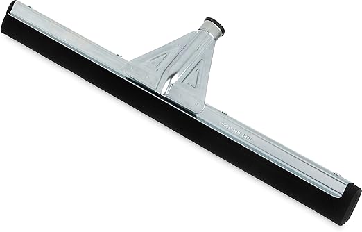SPARTA Flo-Pac Floor Rubber Squeegee Window Squeegee with Reinforced Metal Frame for Floor, Bathroom, Kitchen, Concrete, Tile, Garage, Commercial Use, 22 Inches, Black, (Pack of 10)