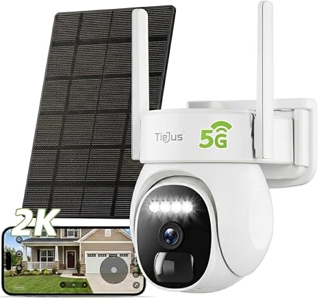 2K Solar Security Cameras Wireless Outdoor 360° Auto Tracking