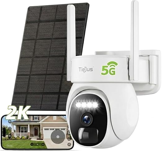 2K Solar Security Cameras Wireless Outdoor 360° Auto Tracking