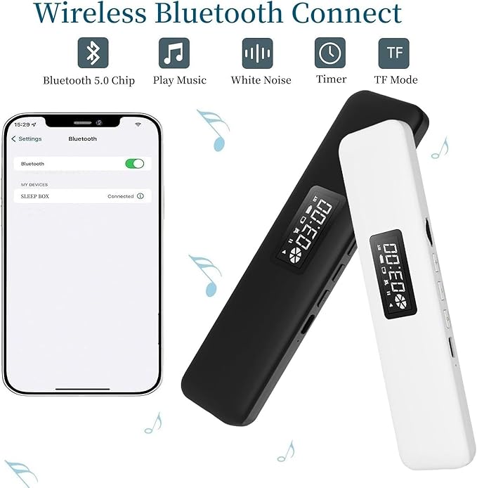 Under Pillow Speaker for Sleeping, Sleepbar Speakerr Under Pill0w, White Noise Machine Audio Pilow Speakerr, Mini Portable Sleep Earphone for Travel (Blue2)