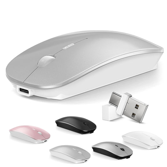Mouse for MacBook Wireless Bluetooth Mice Laptop Mac Pro PC iPad Dual Mode