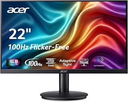 Acer 21.5in FHD 1920x1080 100Hz Office Monitor KB220Q H2bi