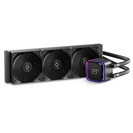Iota L36 BK AIO CPU Cooler Liquid 360mm with Temp Digital Display,ARGB Aluminum Alloy Pump,Fluid Dynamic Bearing PWM Fans,TDP300W Water Cooling System for Intel LGA 115x/1200/1700/1851 & AMD AM4/AM5