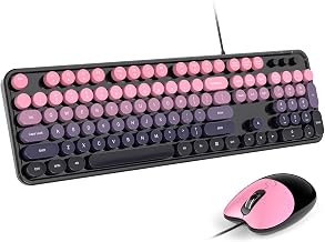 Dilter Wired Keyboard and Mouse Combo, 104 Keys Full-Sized Typewriter Keyboards, USB Office Keyboard with Number Pad, Caps Indicators, Foldable Stands for Windows, PC, Laptop, Desktop - Image 1