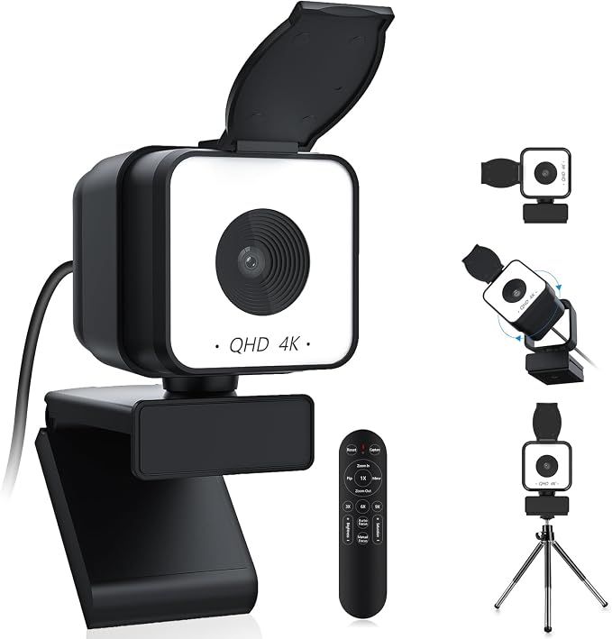 4K Webcam for PC& Mac,PDAF Autofocus,Dual Noise-Canceling Mics,USB-A - Image 8