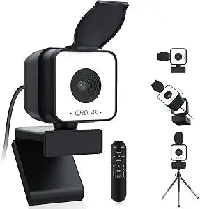 4K Webcam for PC& Mac,PDAF Autofocus,Dual Noise-Canceling Mics,USB-A - Image 1
