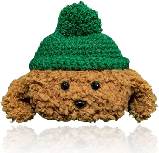 Yatchen Plush Case for AirPods 2/1,Cute Fluffy 3D Cartoon Animal Teddy Dog for Airpods 2nd 1st Generation Furry Hairy Soft TPU Cover Warm with Keychain Protector for AirPods 1&2