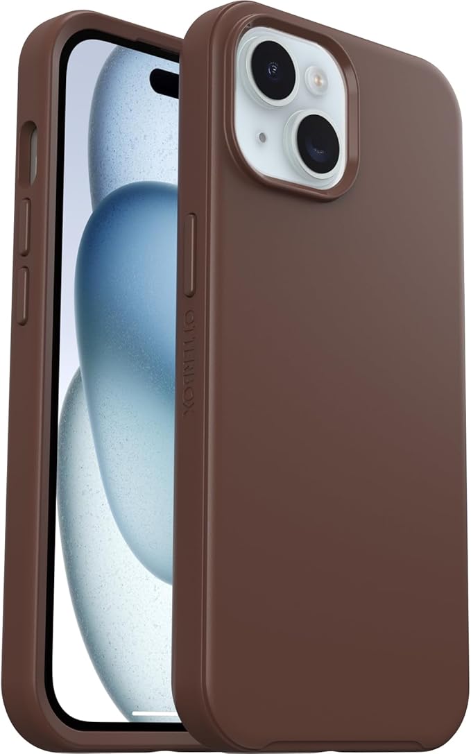 OtterBox iPhone 15, iPhone 14, and iPhone 13 Symmetry Series Clear Case - Quilted Poppies (Red), Snaps to MagSafe, Ultra-Sleek, Raised Edges Protect Camera & Screen