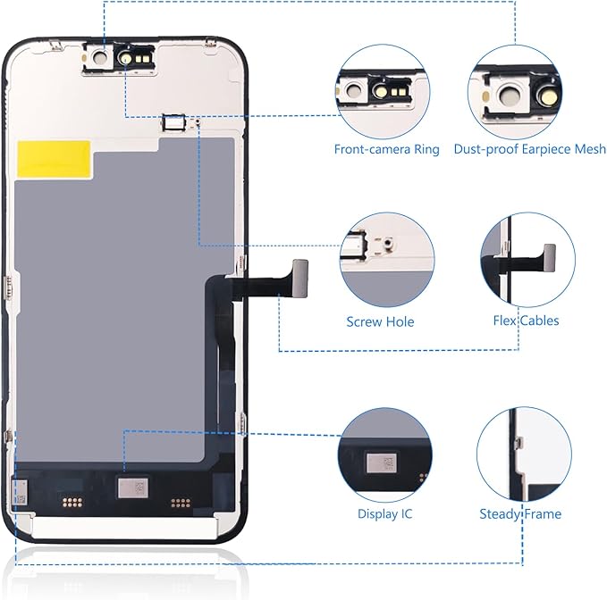 for iPhone 15 Pro Max Screen Replacement 6.7 inch Full HD, 3D Touch LCD Screen Display Digitizer Assembly with Repair Tools, Compatible for Model A2849, A3105, A3106, A3108