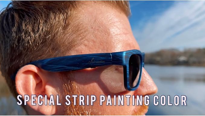OhO sunshine, Polarized Sunglasses with Bluetooth Speaker, Open Ear Audio, Athletic/Outdoor UV Protection and Voice Control