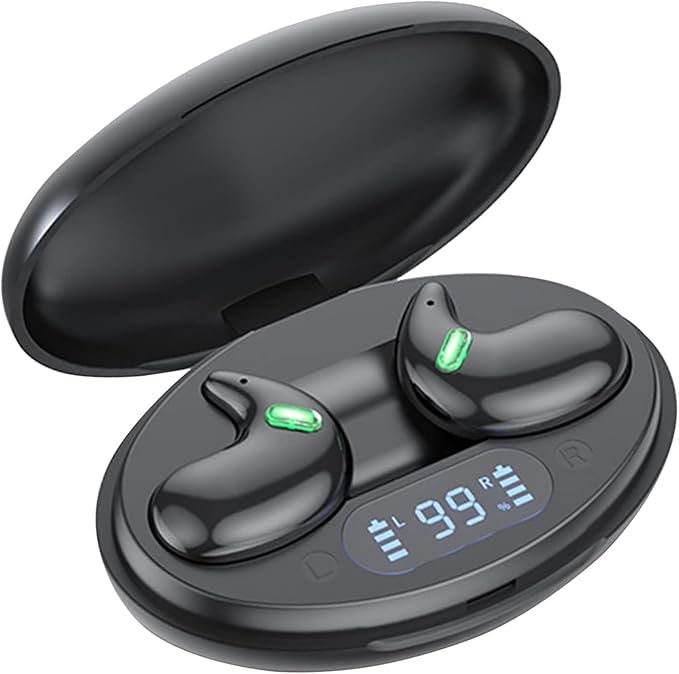 T16 Wireless Bluetooth 5.3 Sleep Earbuds, Noise Cancelling, Comfortable, IPX5 Waterproof, Lossless Sound Quality, Black