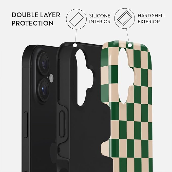 BURGA Phone Case for iPhone 16 - Cute, Trendy, Aesthetic, Pattern Phone Cover, Hard Shell Protection - fits Apple iPhone 16 Case for Women and Men