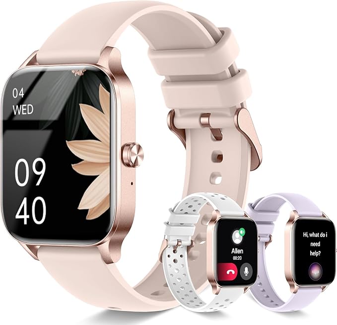Smart Watches for Women,1.85" Fitness Tracker Watch Answer/Make Call,IP68 Waterproof Fitness Watch with Sleep/Step/Heart Rate/SpO2 Monitor, 120+ Sport Modes Smartwatch for Android iOS