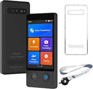 Wooask W12 Language Translator Device, 2026 Upgraded AI Translator No WiFi Needed Support ChatGPT, 150+ Languages Instant Translator Support Offline/Photo Translation for Travel Business