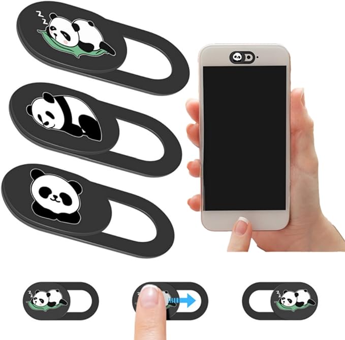 jojofuny 3 Pack Camera Privacy Covers with Adhesive Slide Ultra Thin 0.66 Inch Webcam Protection for Laptop Smartphone Tablet to Prevent Unauthorized Camera Access