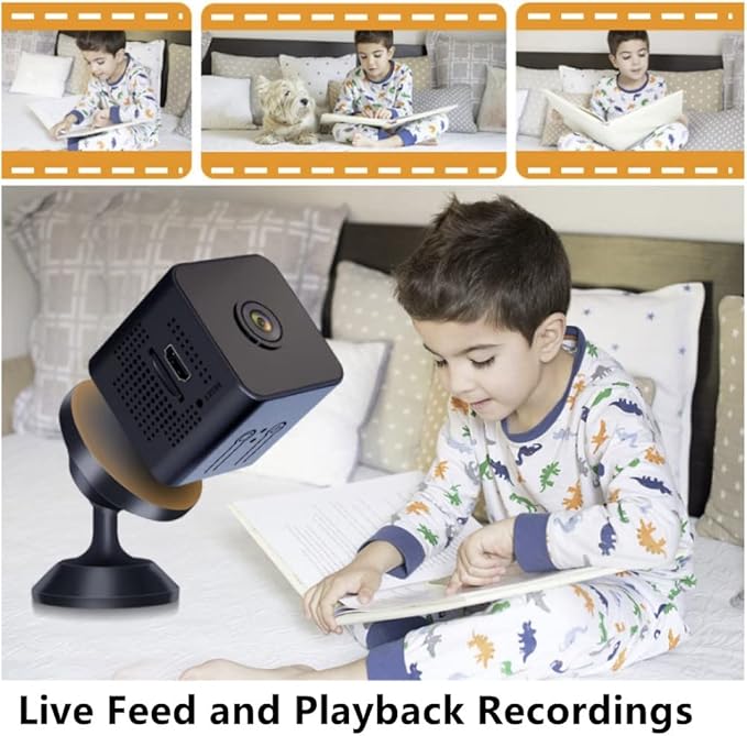 1080P Spy Camera WiFi Camera Hidden Home Security Nanny Cam with Phone App Control Mini Small Cam Night Vision Motion Detection Video Recording