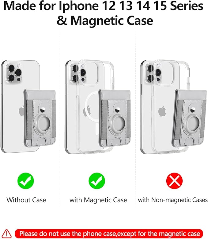 ExtreLife for Magsafe Wallet with Airtag Holder, Magnetic Wallet for iPhone 17/16/15/14/13/12 Series, 9-Card Holder, Open ID Window, Adjustable Stand, RFID Blocking, Grey