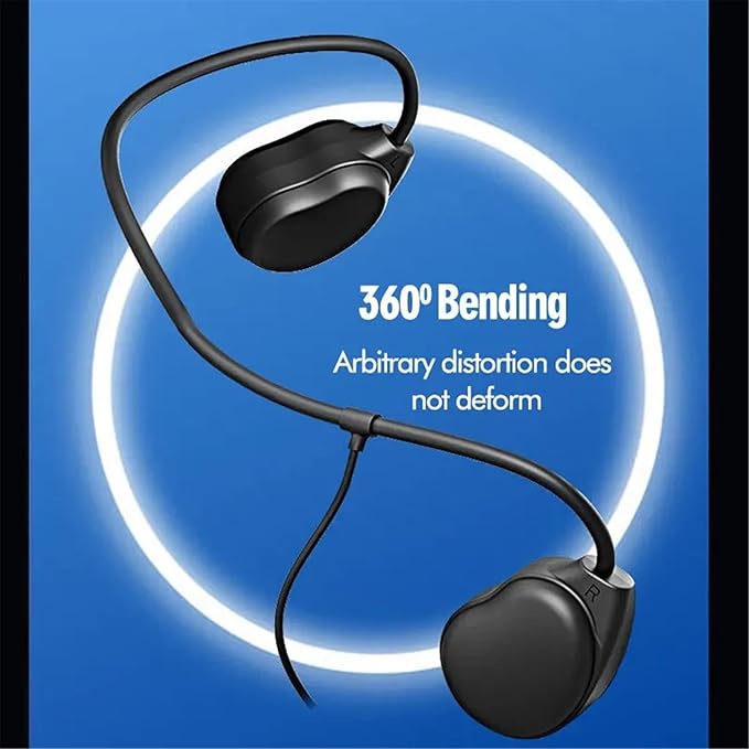 Air Conduction Open Ear Headphones,3.5MM Wired Headphones and Built-in Microphone Suitable for Outdoor Activitie