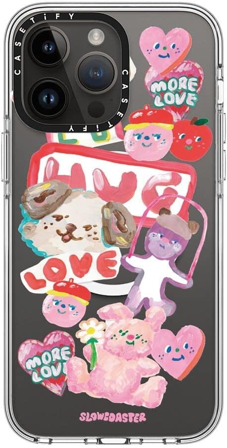 CASETiFY Clear iPhone 14 Pro Max Case [Not Yellowing / 6.6 ft. 3X Military Grade Drop Protection/Magsafe] - SLOWCOASTER Sticker - Clear