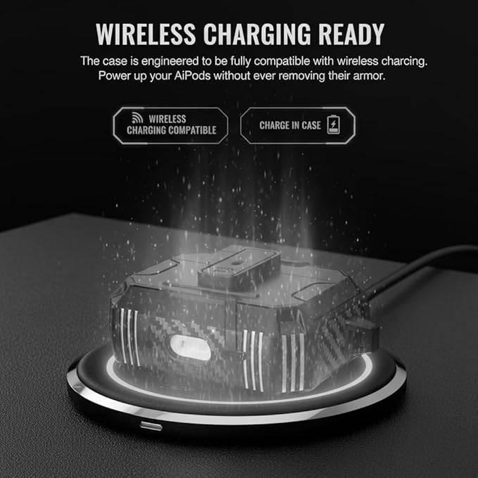 for AirPods Pro 3 Case, Secure Lock Magnetic Lid Cover with Keychain, Military Grade Shockproof Protective Case for Airpods Pro 3rd Generation, Wireless Charging & Front LED Visible,Black02