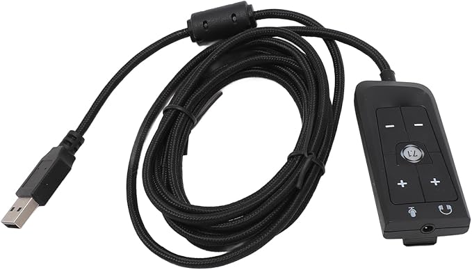 USB Sound USB to 3.5mm Jack Audio Adapter, USB Sound Card USB to 3.5mm Jack Audio Adapter, USB Adapter for HyperX Cloud II, for PS5, for Series X S, for One