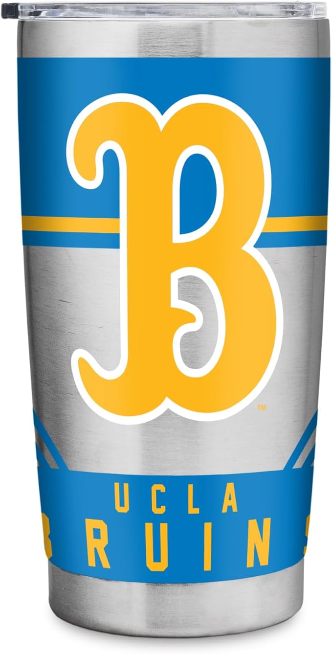 Rico Industries NCAA 20oz Stainless Steel Tumbler with Lid - Great For Coffee, Tea, Water or Cocktails