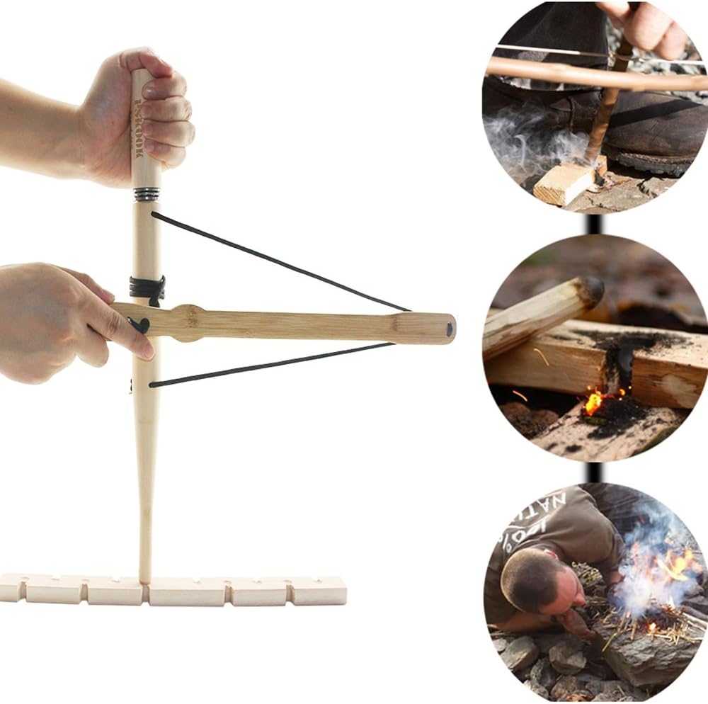 Bow Drill Kit – Primitive Fire Starter for Survival & Outdoor Training