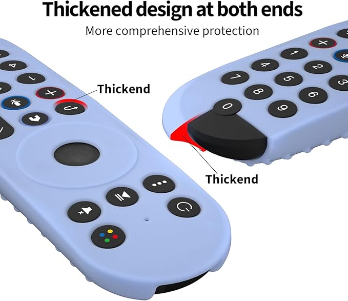Hi Color Silicone Cover for XR100 Xfinity Xumo Stream Box Remote Cover Xumo Streaming Box Remote Case Shockproof Anti-Slip Silicone Sleeve with Lanyard (Glow Blue)