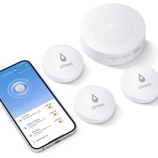 Winees WiFi Water Leak Detector for Home, 3 Pack Water Sensors
