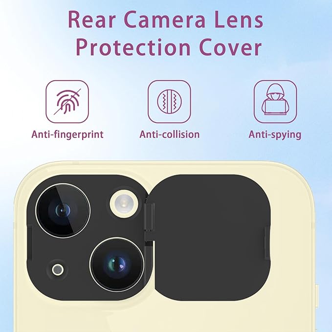 Camera Lens Cover Compatible for iPhone 15 / Phone 15 Plus,Camera Lens Protector to Protect Privacy and Security,Strong Adhesive -2 Pack