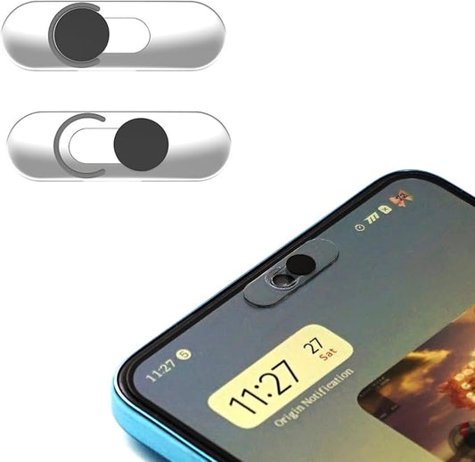 Front Camera Cover -Smartphones Webcam Cover Protect Privacy, Camera Privacy Covers Compatible for Galaxy, Pixel & iPad, Ultra-Thin Transparent Privacy Protection Slide, 2 Pack
