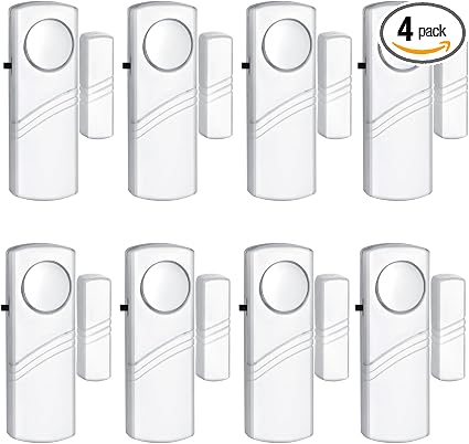 Security Door Window Alarm, 90DB Wireless Sensor Door Window Burglar Alarm