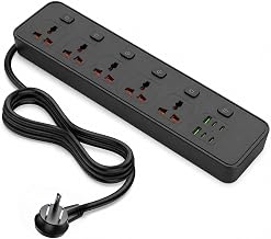 11-in-1 Universal Power Strip with Individual Switches 6FT Flat Plug Cord - Image 1