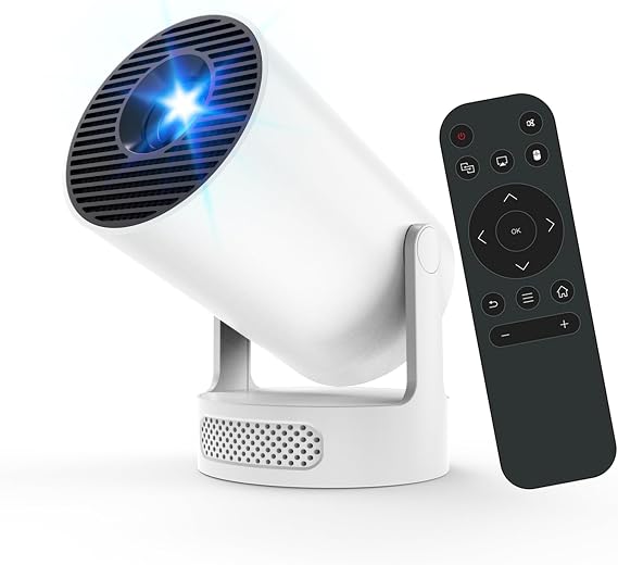 HY300 Ultra Smart Mini Android 14 Portable Projector for Bedroom