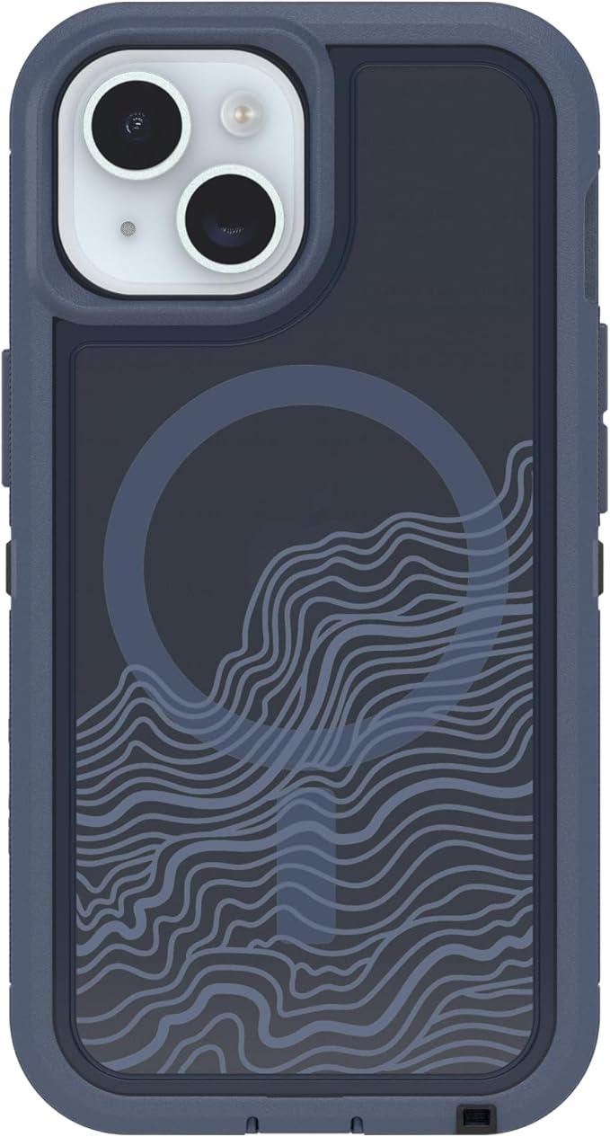 OtterBox iPhone 17e, 16e, 15, 14, & 13 Defender Pro Series XT Clear Case - Offgrid Blue