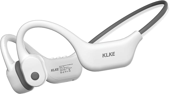 Open-Ear Bone Conduction Headphones, IP66 Waterproof, Integrated Transducer Running Headphones with Dual Mode, Rear Safety Light, 10H Battery,Advanced Mic for Cycling, Hiking & Outdoor Sports
