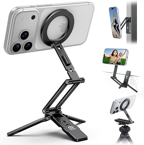 Lamicall for MagSafe Tripod Stand Dual-Side Magnetic with 1/4", Arca, Hook