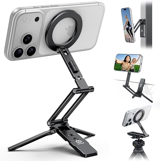 Lamicall for MagSafe Tripod Stand Dual-Side Magnetic with 1/4", Arca, Hook