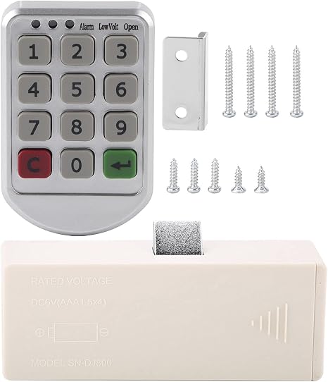Keyless Entry Door Lock,Electronic Cabinet Lock Kit Set,Keyless Digital Electronic Intelligent Password Keypad Number Cabinet Door Code Lock