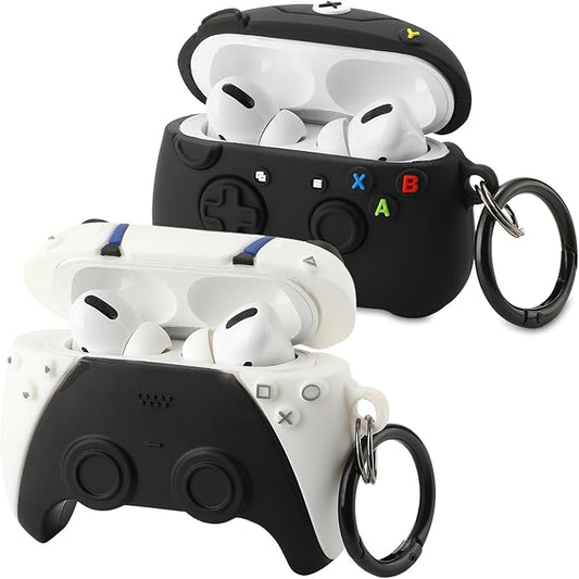 [2Pac] Compatible Airpods Pro 3 Case(2025),Cute Gamepad Design Cases Soft Silicone Protective Cases for Apple AirPods Pro 3rd Generation Case,Airpod Pro 3 Cover with Keychain for Men/Boy