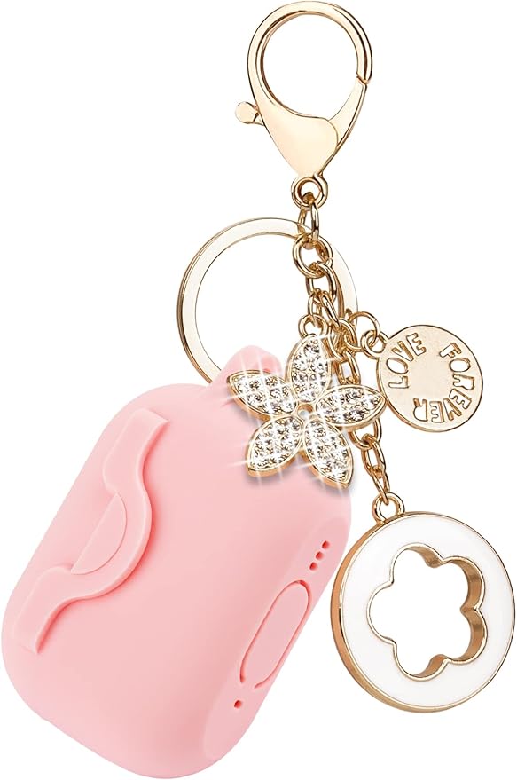 Case for Airpods Pro 2 Case with Cute Bling Keychain, Silicone Protective Case Cover for Airpods Pro 2nd Generation Case Earbuds Cases Women Girls (2022) Pink