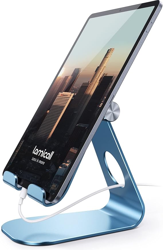 Lamicall iPad Stand Adjustable Tablet Holder, Sturdy Aluminum, Multi-Angle